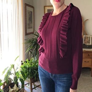 Bohme Ruffle Long Sleeved Sweater